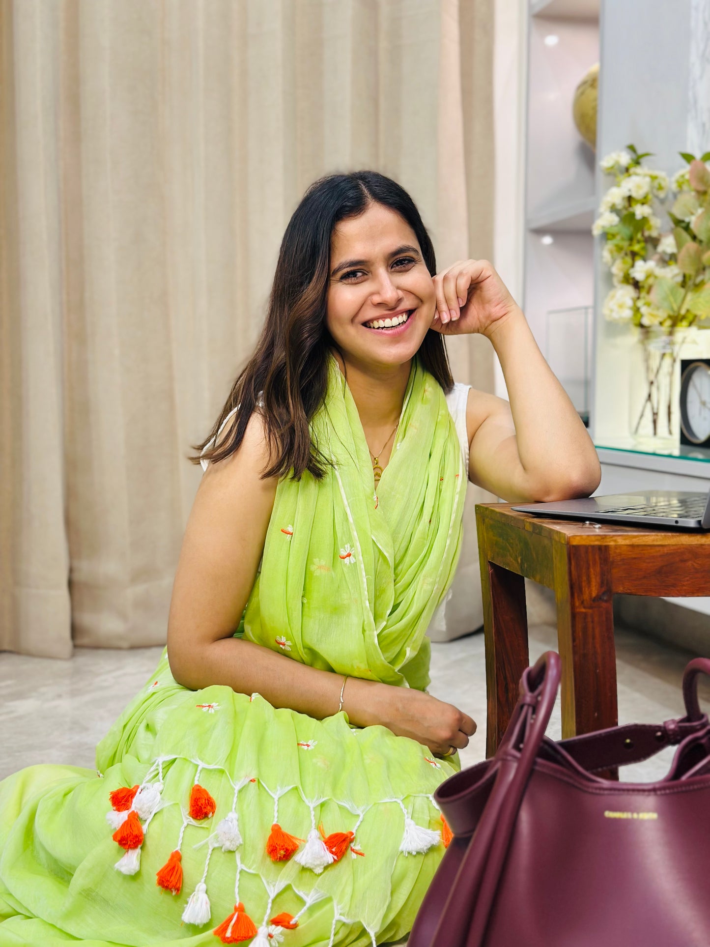 Green Har Singar Mul Cotton Saree
