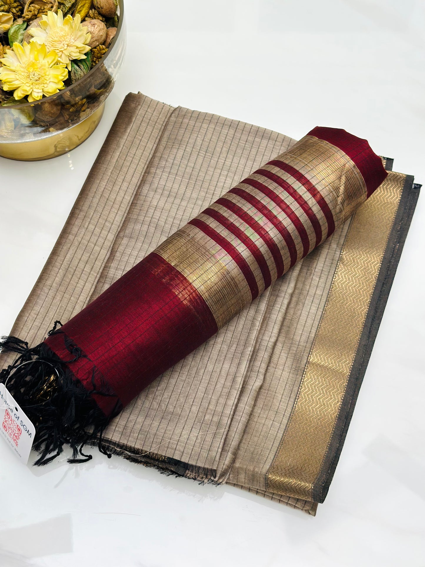 Noor Beige- Maheshwari Suit