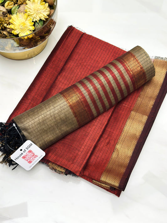 Ruhani Rust- Maheshwari Suit