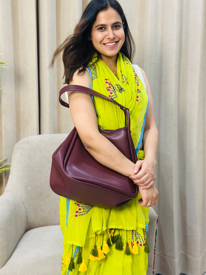 Green Doll Mul Cotton Saree