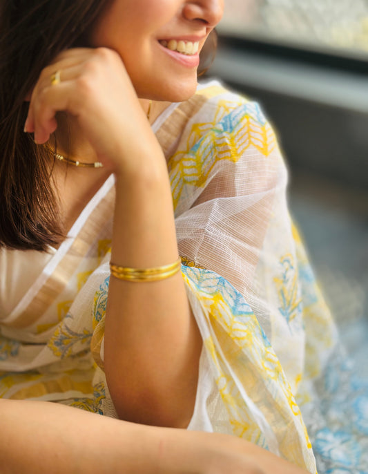 White Kota Doria Saree