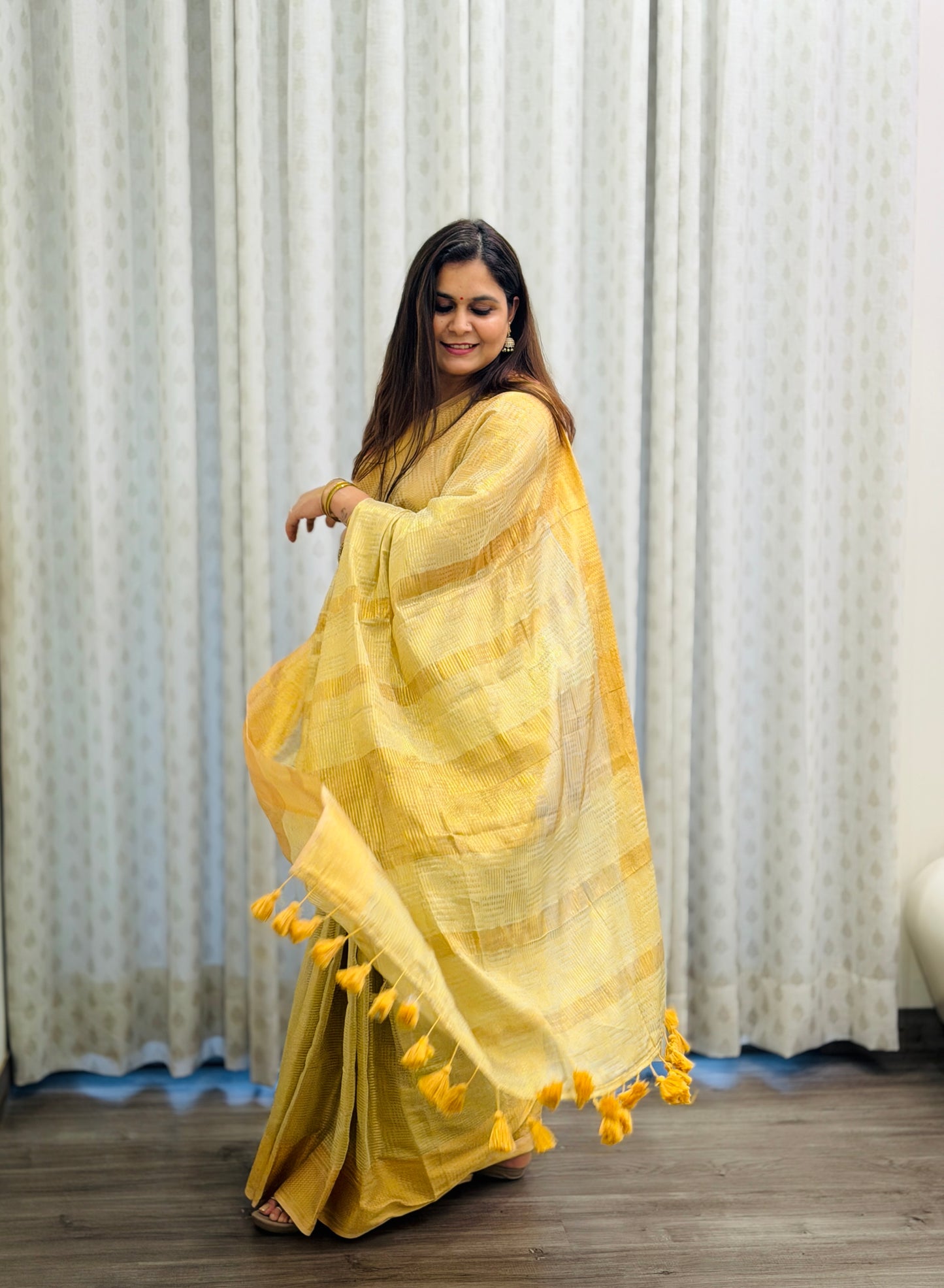 Pastel Green Modal Tissue Saree