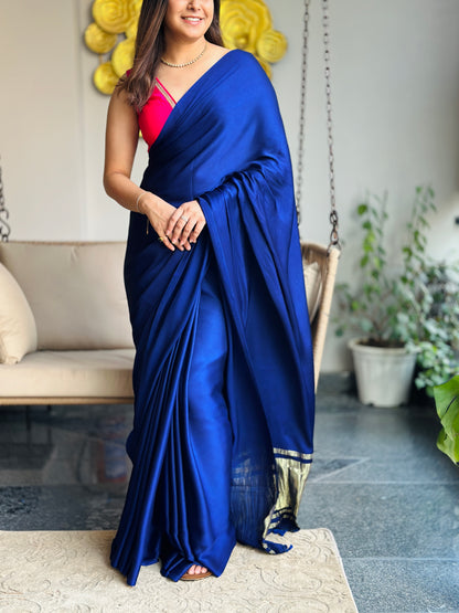 Blue Modal Silk Saree