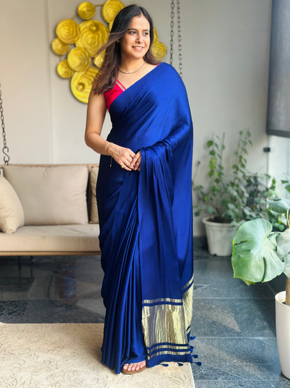 Blue Modal Silk Saree