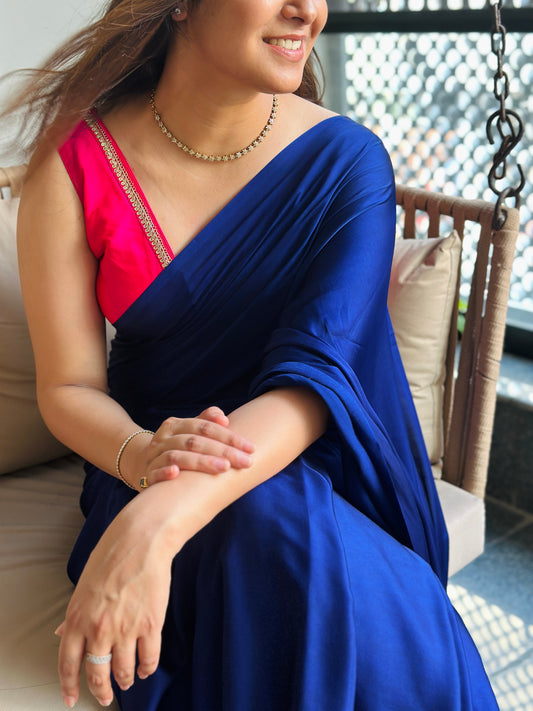 Blue Modal Silk Saree