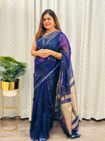 Purple  Maheshwari Saree