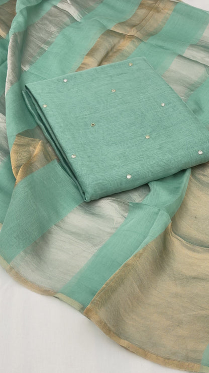 Aqua Mul Chanderi Suit